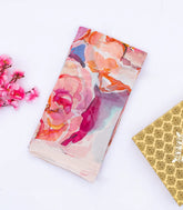 Cream Georgette Silk Saree Printed With Floral Motifs