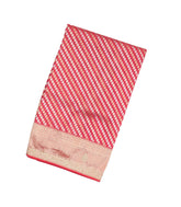 Peach Woven Banaras Khadi Georgette Saree With Floral Motifs-BE1243