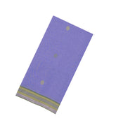 Lavender Handloom Bengal Cotton Saree With Stirpes & Floral Buttas-BG1694