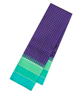 Purple Handloom Korvai Kanchipuram Silk Saree With Zari Checks-KA15899