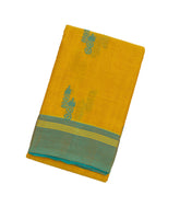Mustard Handloom Rasipuram Cotton Saree With Floral Buttas