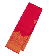 Crimson Handloom Kanchipuram Silk Saree With Floral Buttas-KA13989
