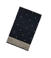 Black Woven Blended Soft Silk Saree With Digital Weaving Pallu-BL3566