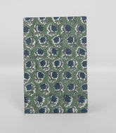 Green 9 X 6 Inch Bagru Dabu Block Printed 96 Page Handmade Notebook-ACS1007