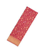 Crimson Woven Mysore Silk Saree With Bird Vine Motifs-MS3343