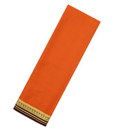 Orange Woven Mysore Silk Saree With Contrast Maroon Border-MS3261