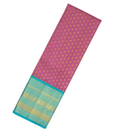 Dusty Pink Handloom Silk Korvai Kanchipuram Pattu Pavadi Material-PM2075