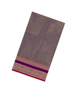 Lilac Handloom Silk Cotton Saree With Zari Stripes-SC4343