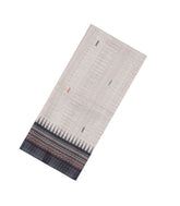 Grey Printed Synthetic Tussar Silk Saree With Thread Border-SY0027