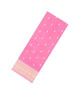 BubbleGum Pink Woven Pure Organza Silk Saree With Buttas-KS1103