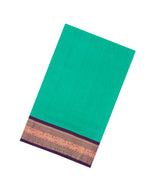 Aquamarine Handloom Korvai Silk Cotton Saree With Contrast Border-SC4509