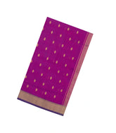 Magenta Handloom Maheswari Silk Cotton Saree With Floral Buttas-SC4908
