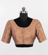 Dusty Peach Gold-Butta Tissue Silk Blouse-RB5269