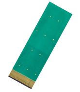Aquamarine Woven Mysore Silk Saree With Buttas & Contrast Border-MS3648