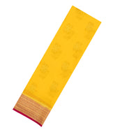 Yellow Woven Mysore Silk Saree With Buttas & Contrast Border-MS3465