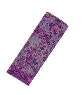 Purple Woven Pure Chiffon Silk Saree With Printed Floral Motifs