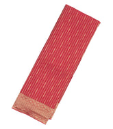 Red Mysore Crepe Silk Saree With Zari Stripes-MS3119