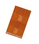 Orange Handloom Village Cotton Saree With Mango Buttas-VC1625