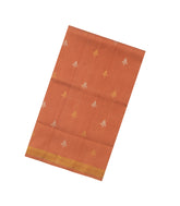 Dusty Peach Handloom Uppada Silk Saree With Buttas & Meena Pallu-UP0349
