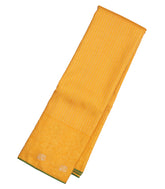 Yellow Handloom Kanchipuram Silk Saree With Chevron Stripes