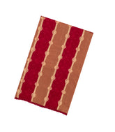 Red Woven Synthetic Satin Saree With Floral Zari Motifs-BL4859