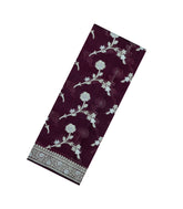 Dark Brown Woven Dupion Silk Saree With Floral Buttas-DS0574