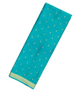 Cyan Woven Mysore Silk Saree With Floral Buttas-MS3068