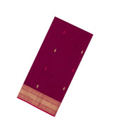Magenta Handloom Maheswari Silk Cotton Saree With Buttas-SC4146