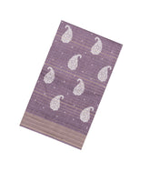 Lilac Printed Synthetic Dola Silk Saree With Zari Stripes & Border-SY0307