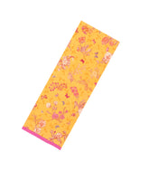 Mango Yellow Printed Crepe Silk Saree With Floral Motifs-PS0914
