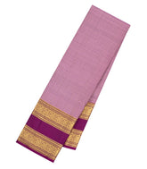 Lilac Handloom Kanchipuram Silk Saree With Zari Checks-KA16260
