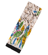 White Woven Silk Saree With Printed Bird Motifs-PS0571