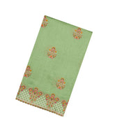 Cardamom Green Woven Synthetic Blended Saree With Embroidered Motifs-EN2087