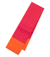 Red Handloom Kanchipuram Silk Saree With Dotted Checks-KA14440
