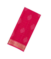 Hot Pink Woven Art Dola Silk Saree With Printed Diamond Motifs-BL4932