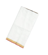 White Handloom Tussar Silk Saree With Printed Floral Pallu-TU2875