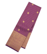 Magenta Handloom Kanchipuram Silk Saree With Zari Checks & Buttas-KA15732