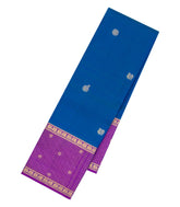 Blue Handloom Soft Silk Saree With Annam Buttas-SO4675