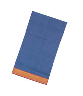 Blue Handloom Mangalagiri Cotton Saree With Stripes-MA0724