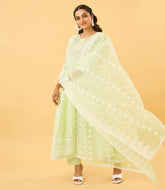 Mint Green Embroidered Festive Kurta Set
