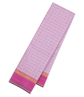 Baby Pink Handloom Kanchipuram Silk Saree With Checks & Buttas-KA16176