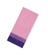 Baby Pink Woven Bengal Cotton Saree With Contrast Border-BG1739