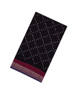 Black Handloom Sungudi Cotton Saree With Tie & Dye Motifs-BG1941