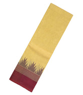 Sandal Handloom Kanchi Cotton Saree With Contrast Silk Border-KC1422