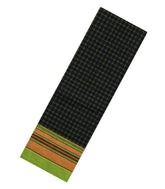 Black Woven Chettinad Cotton Saree With Checks-CN1869