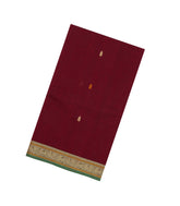 Crimson Handloom Village Cotton Saree With Buttas-VC1642