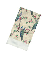 Off White Woven Blended Soft Silk With Digital Thread Work Peacock motifs-BL3553