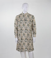 Natural Mid Length Kurta with zig zag print -EW1103