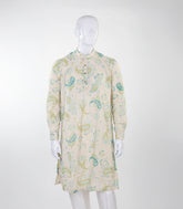 Beige Mid Length Kurta with floral print -EW1110