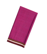Magenta Woven Cotton Saree With Diamond Motifs & Kasuti Hand Embroidery Pallu-EN1760